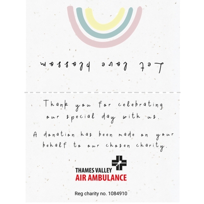 Thames Valley Air Ambulance has launched wedding favours