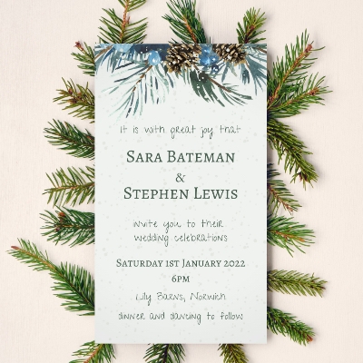 Encore Graphics launch Christmas-themed wedding invitations
