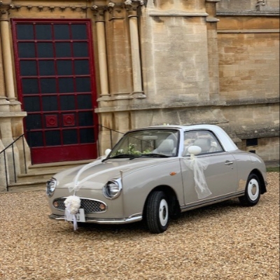 Book a restored Nissan Figaro for your special day