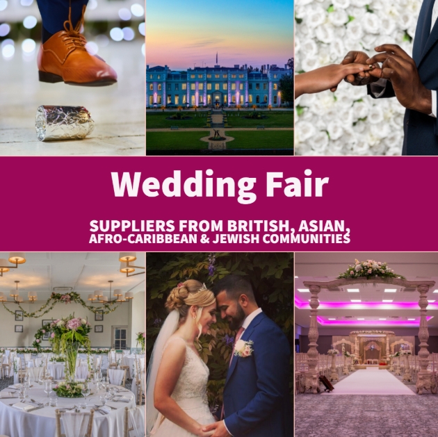 6 thumbnail images promoting the Multi-Cultural Wedding Fair