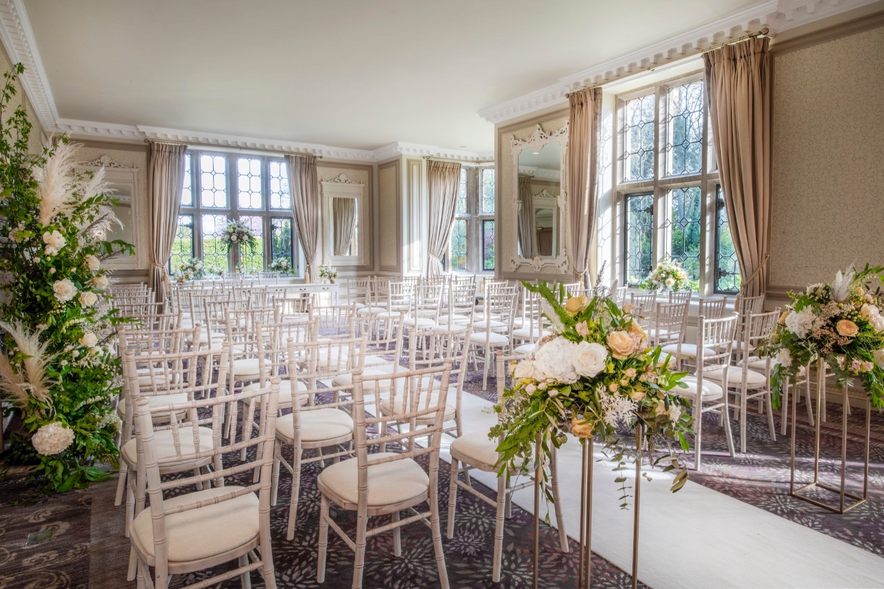Horwood House wedding venue in Buckinghamshire styled for a ceremony