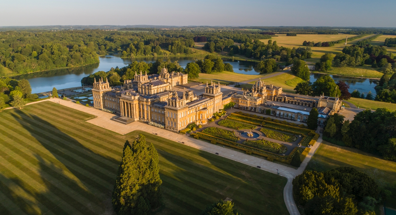 Aerial view of Blenheim Palace