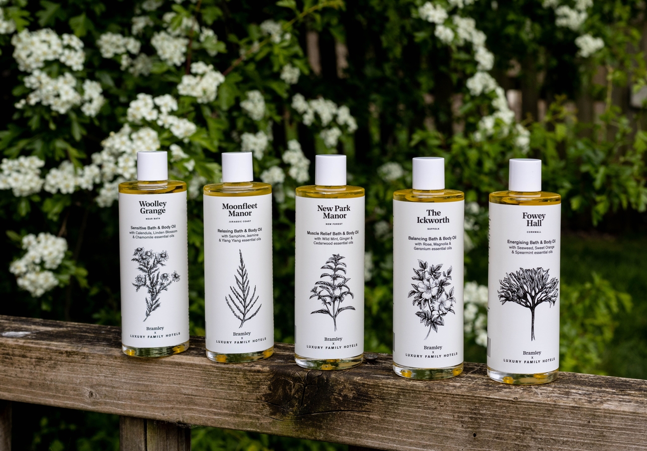 Products from new collaboration between Luxury Family Hotels and bath and body brand Bramley