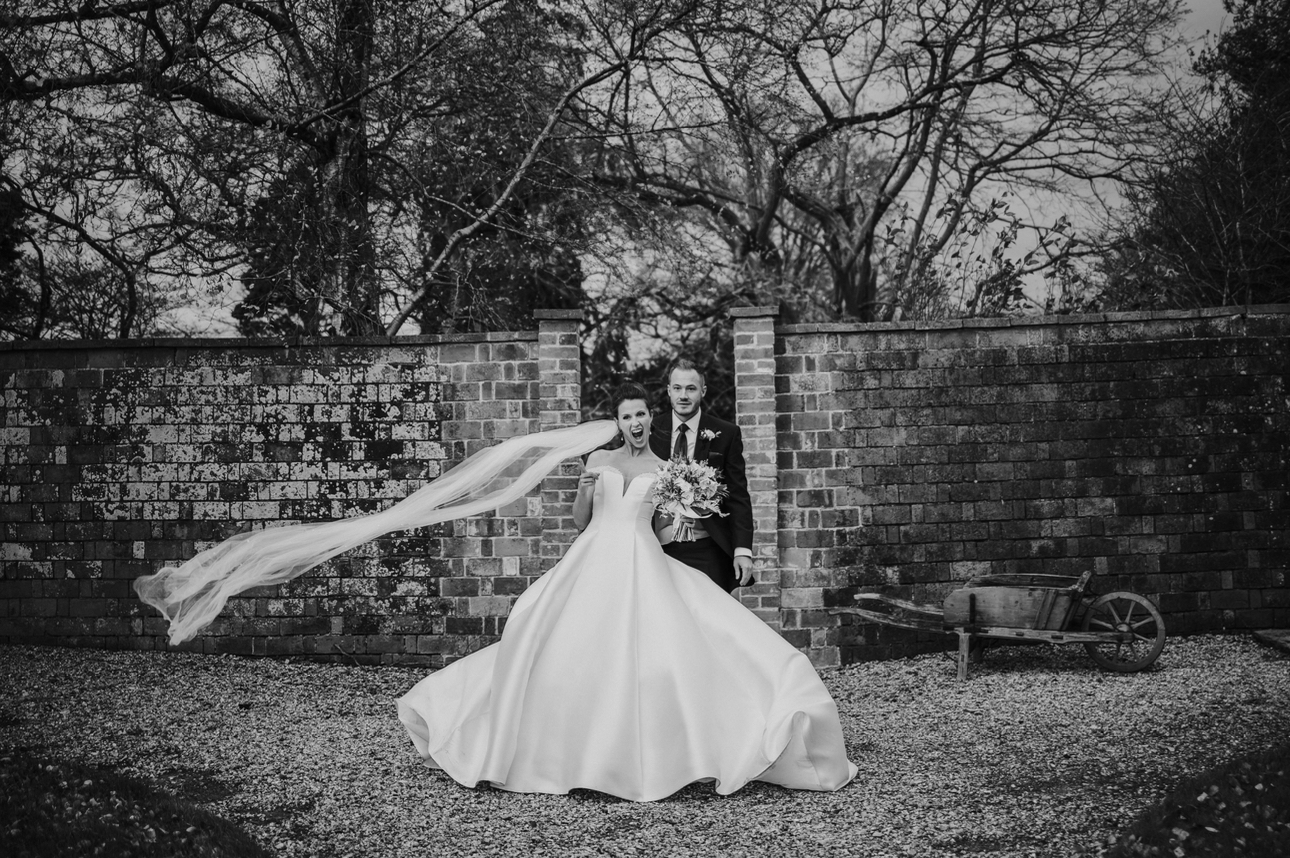 A couple getting married at Wasing wedding venue in Berkshire