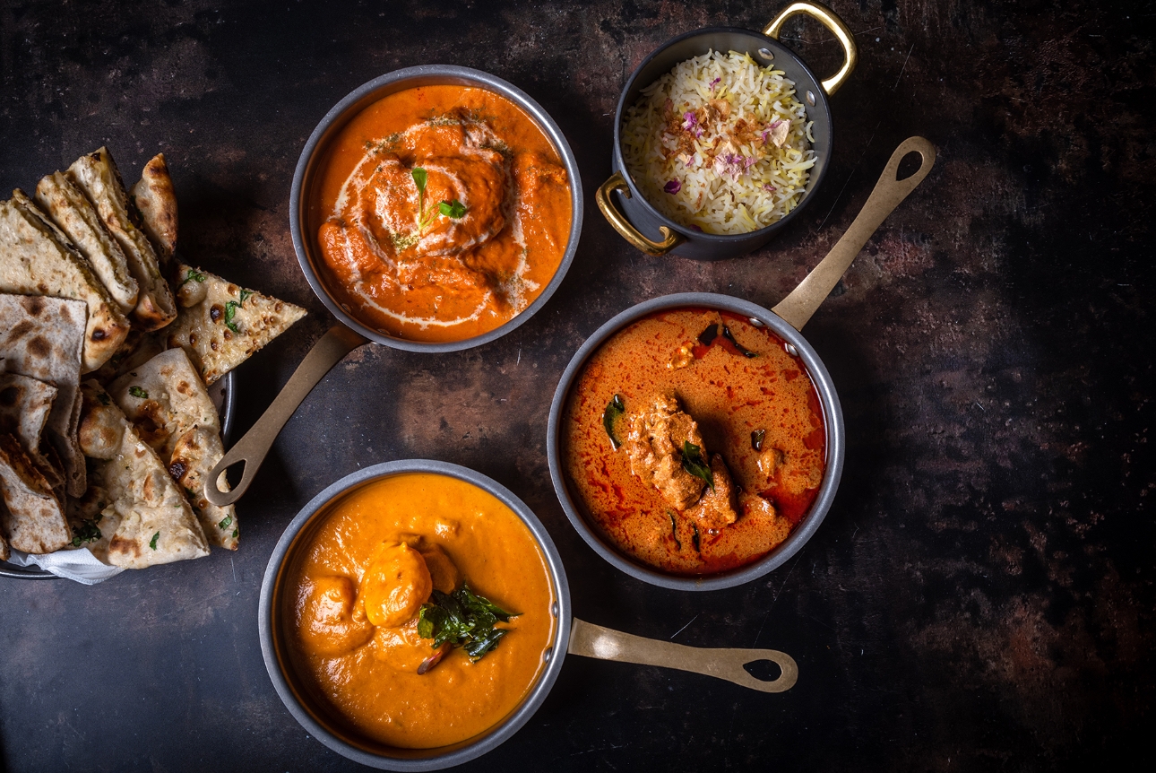 Dishes at Michelin-starred chef Atul Kochhar's restaurants in Bucks