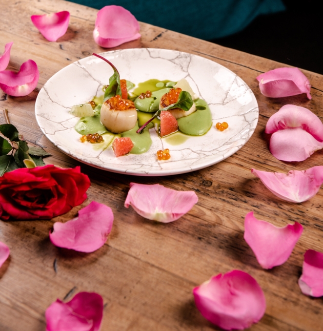 A dish from the Valentine's Day menu at Atul Kochhar Restaurants