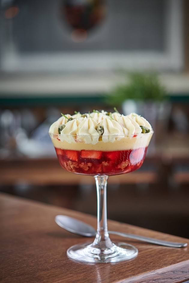 The King's Trifle served at The Loch & the Tyne in Windsor for the coronation