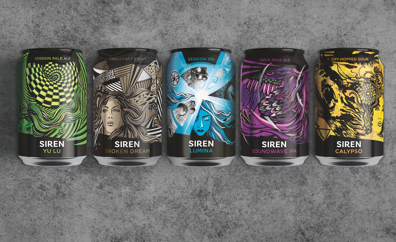 Cans of Siren craft brew by the Independent Berkshire brewery
