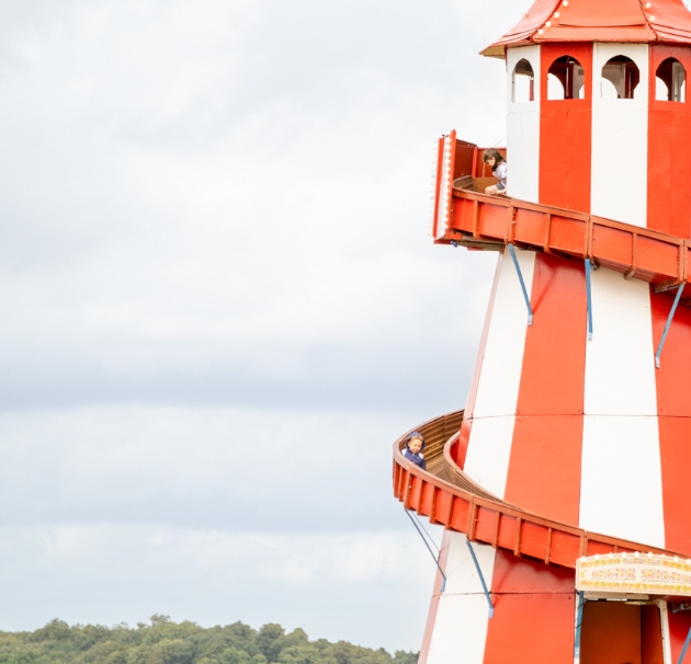 The Heater Skelter at Park Fair in the Cotswolds