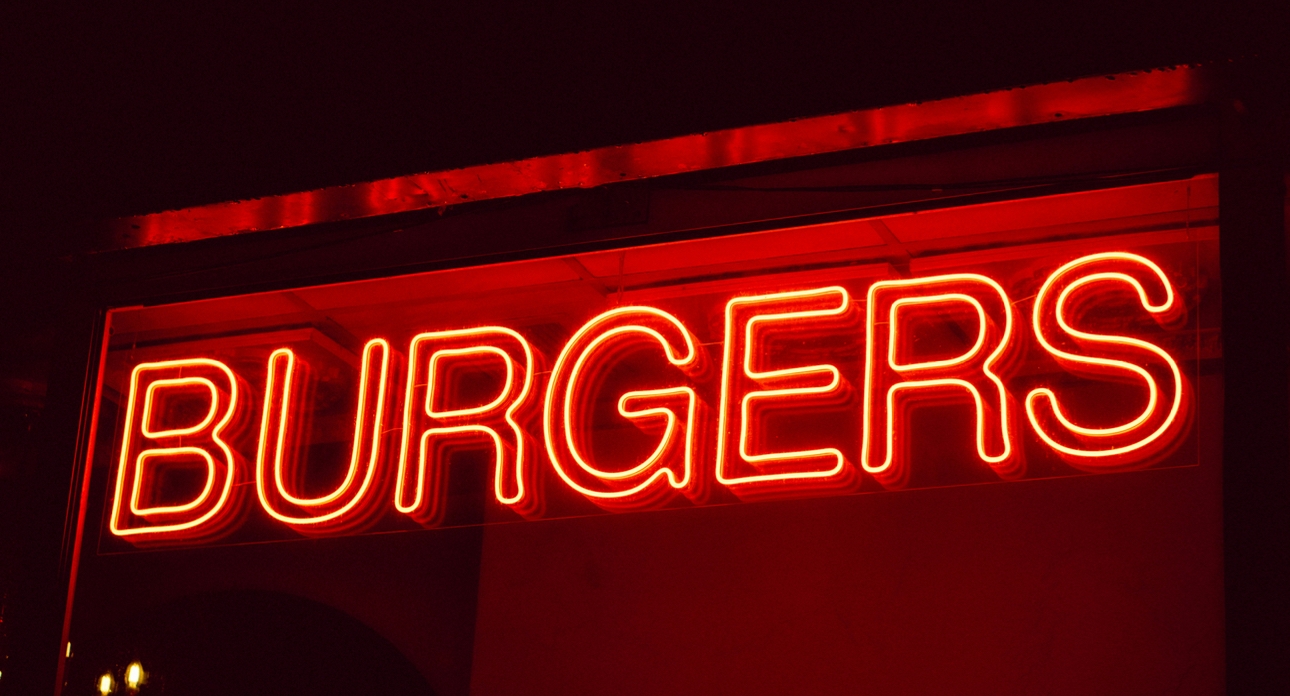 Neon Burger sign
