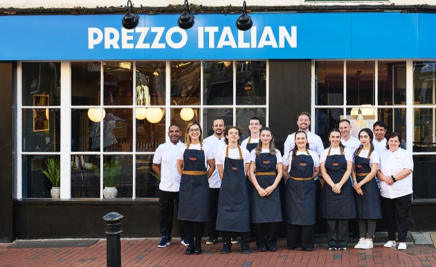 The team outside Prezzo Italian Reading