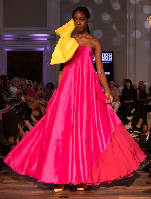 A bright pink dress by Vz Perfection by Vaishali