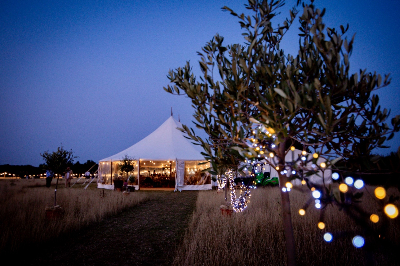 Stonepit Cellar in Olney, Buckinghamshire at dusk