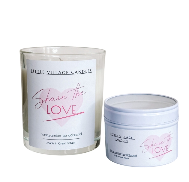 Little Village Candles Share the Love Valentine's candle