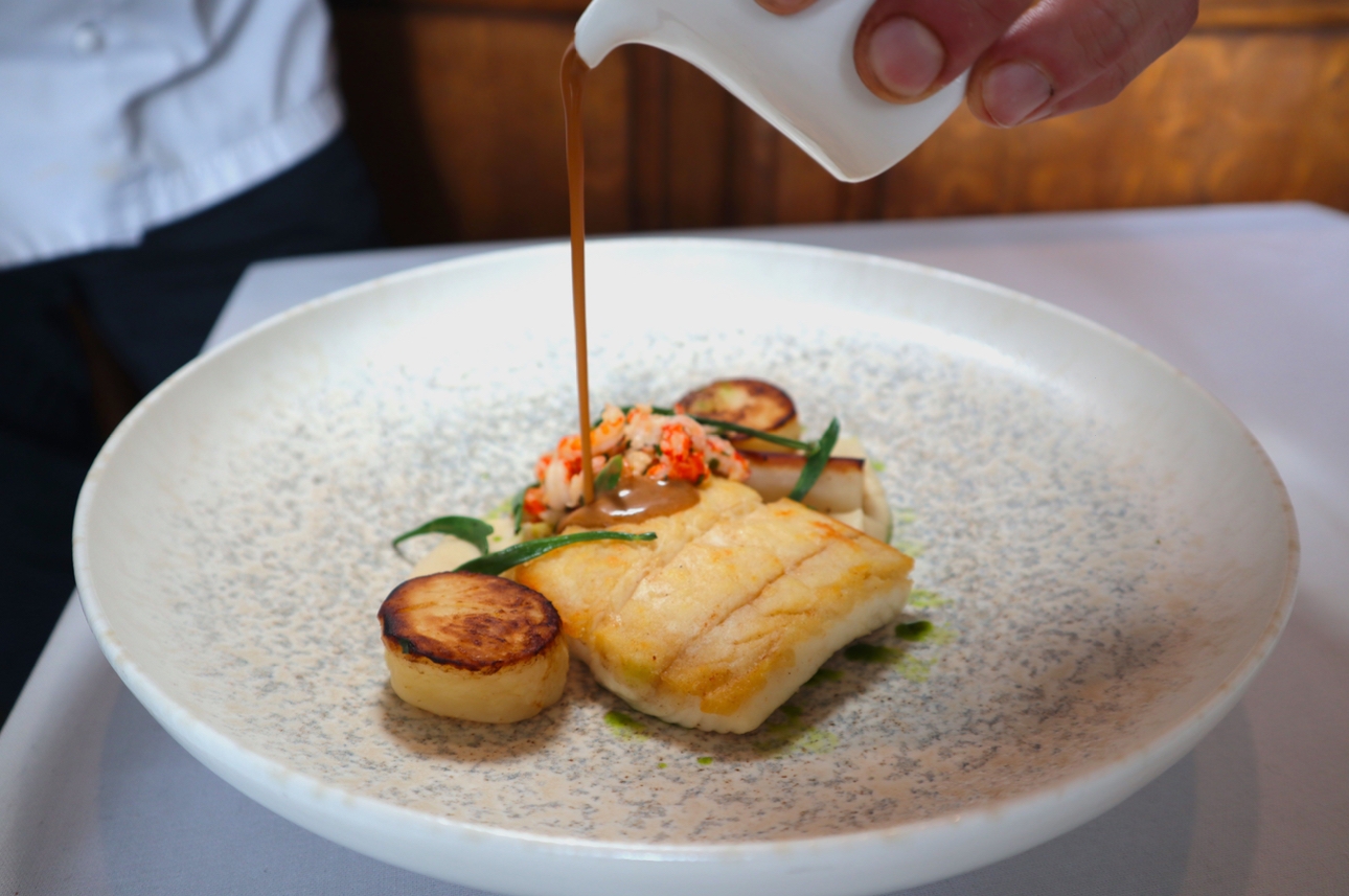 A lunch dish at Danesfield House Hotel & Spa in Buckinghamshire