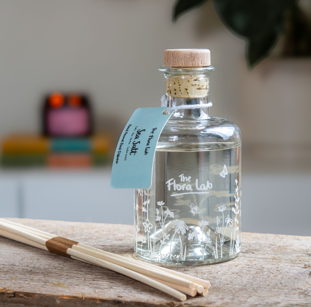 The Flora Lab hand-poured reed diffuser